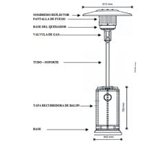 Estufa para patio tipo hongo